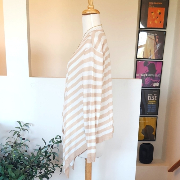 TORRID Tissue Weight Cardigan Drape Front Stripe Sweater 2X - Picture 8 of 13